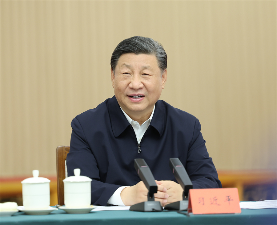 2024年5月23日下午，中共中央總書記、國家主席、中央軍委主席習(xí)近平在山東省濟(jì)南市主持召開企業(yè)和專家座談會并發(fā)表重要講話。新華社記者 鞠鵬 攝